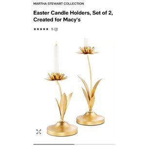 Beautiful Martha Stewart Easter flower candlestick holders